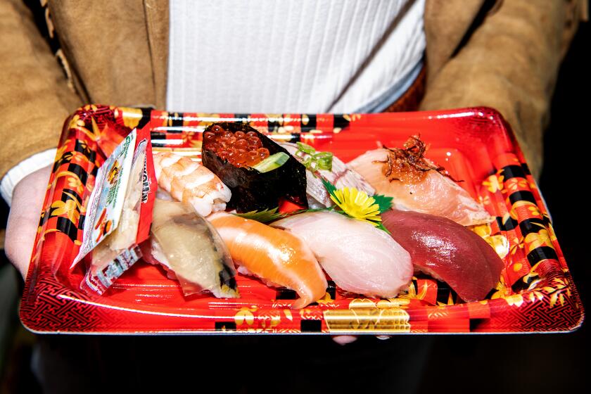 TORRANCE, CA - APRIL 18: Seiwa Premium Nigiri from chef Shin Nagata at Seiwa Market on Tuesday, April 18, 2023 in Torrance, CA. (Mariah Tauger / Los Angeles Times)