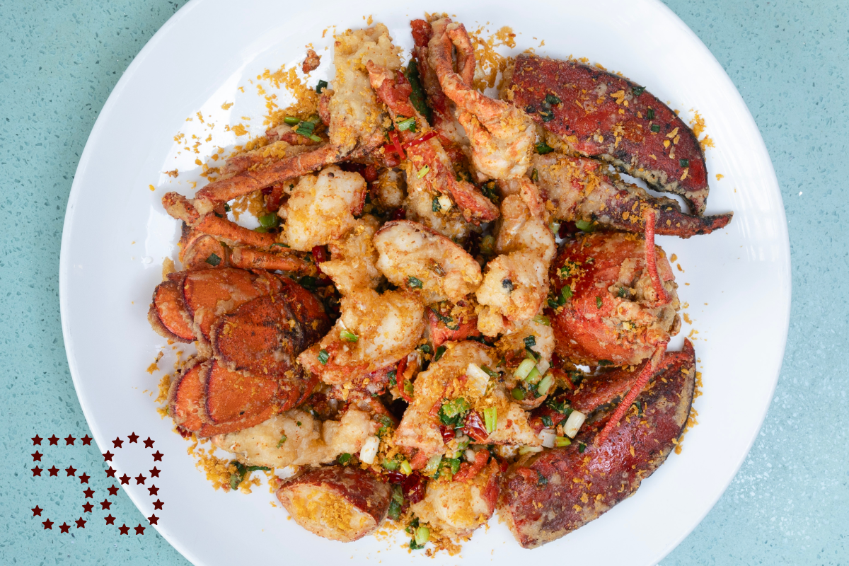 ALHAMBRA, CA - OCTOBER 07: Deep fried spicy garlic lobster at Henry's Cuisine in Alhambra, CA on Monday, Oct. 7, 2024. (Myung J. Chun / Los Angeles Times)