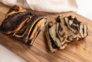 EL SEGUNDO, CA, DECEMBER 9, 2024 - Black sesame cherry babka made at the Los Angeles Times test kitchen in El Segundo, CA on Monday, Dec. 9, 2024. (Catherine Dzilenski/For The Times)