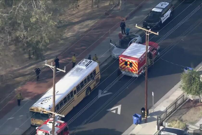 Law enforcement and medical teams converged on Verdugo Hills High on Monday after two students were stabbed on-campus.