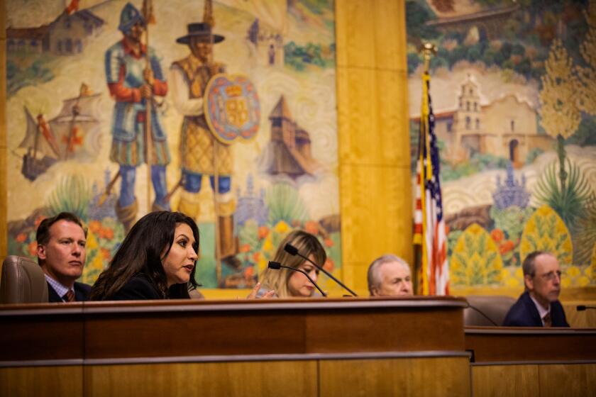 SACRAMENTO CA APRIL 23, 2019 -- California State Senator Susan Rubio speaks in a transportation committe hearing at the State Capitol in Sacramento, California, April 23, 2019.