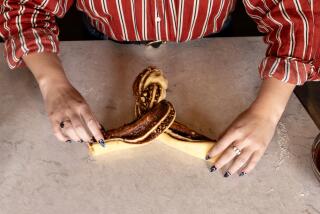 EL SEGUNDO, CA, DECEMBER 9, 2024 - The process of making babka at the Los Angeles Times test kitchen in El Segundo, CA on Monday, Dec. 9, 2024. (Catherine Dzilenski/For The Times)