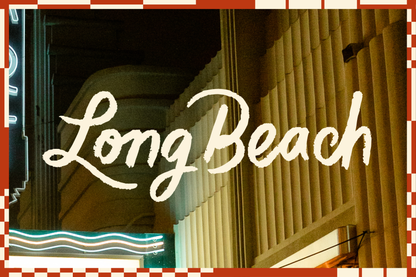 Long Beach in calligraphic text