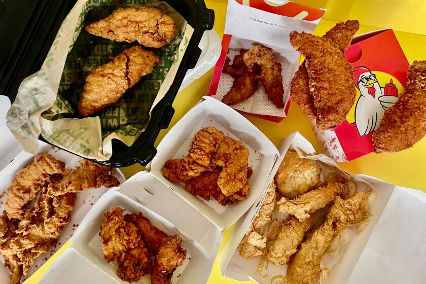 Chicken tenders and strips from 11 fast food and fast casual restaurants. 