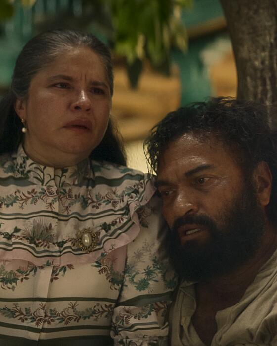 Cien Anos de Soledad S1. (L to R) Marleyda Soto Rios as Ursula Iguaran, Diego Vasquez as Jose Arcadio Buendia in Cien anos de soledad. Cr. Courtesy of Netflix ©️2024