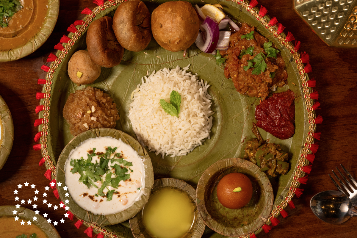 ARTESIA, CA - OCTOBER 27, 2024: Maharaja Thali meal set with many components at Bhooke in Artesia (Ron De Angelis / For The Times)